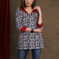 Cotton Indigo Combination Top