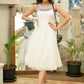 Exclusive White Cotton In-Cut Handpainted Halter Dress
