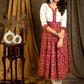 Gracious Wine Cotton Ajrakh Animal Print Kurta with Hand Embroidered Yoke - Pant Optional
