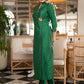Elegant Emerald Green Cotton Silk pant & Kurta With Red Thread work On Neckline & Sleeves -  Dupatta Optional