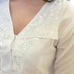 Smart Chanderi White Kurta with Embroidered Collar & Yoke - Pant Optional