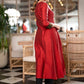 Beautiful A Line Maroon cotton Silk Kurta With Ajrakh Patchwork On Yoke -  Pant Optional