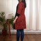 Ajrakh combination maroon and black cotton tunic