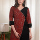 Ajrakh combination maroon and black cotton tunic