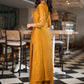 Elegant Mustard Cotton Silk Pant & Kurta With Gold Rust Embroidered Detailing - Dupatta Optional