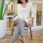 Trendy White Cotton Jacket with Elegant Embroidery, Highlighted with Tassels and Plain Inner