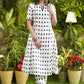Beautiful Cotton White pure double Ikat Kurta - Pant Optional