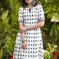 Beautiful Cotton White pure double Ikat Kurta - Pant Optional