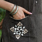 Smart Black Line Ajrakh Hand Mirror Kurti - Pant Optional