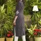 Smart Black Line Ajrakh Hand Mirror Kurti - Pant Optional
