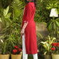 Smart Cotton Maroon hand painted kurti - Pant Optional