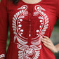 Smart Cotton Maroon hand painted kurti - Pant Optional