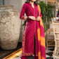 Beautiful Magenta Cotton Silk Pant &Kurta With Embroidery On Sides & Sleeves  - Dupatta Optional