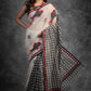 Exclusive fish motifs embroidered bengal handloom cotton saree