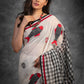Exclusive fish motifs embroidered bengal handloom cotton saree