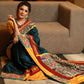 Exclusive khun saree with hand painted madhubani combination pallu and border