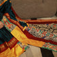 Exclusive khun saree with hand painted madhubani combination pallu and border