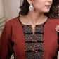 Exclusive Ajrakh paisley printed combination tunic