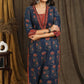 Exclusive Ajrakh Combination Straight Cut Kurta with Beautiful Stonework On Front and Sleeves - Pant Optional