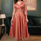 Beautifully Hand Embroidered Onion Pink Blended Silk Flared Kurta - Pant Optional