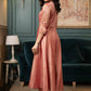 Beautifully Hand Embroidered Onion Pink Blended Silk Flared Kurta - Pant Optional