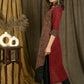 Straight Cut Cotton and Ajrakh Combination Kurta with Beautiful Sequence Work - Pant Optional