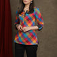 Smart Cotton Checks Multicolour Casual Top
