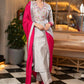 Beautiful Hand Embroidered Grey Chanderi Kurta With Matching Pant  - Dupatta Optional