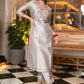 Beautiful Hand Embroidered Grey Chanderi Kurta With Matching Pant  - Dupatta Optional