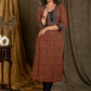Classy Flower Printed Cotton Ajrakh Straight Cut Kurta with Contrast Details - Pant Optional