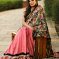 Exclusive pink matka silk hand batik designer saree