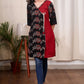 Exclusive floral Ajrakh overlap cotton tunic
