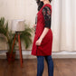 Exclusive floral Ajrakh overlap cotton tunic