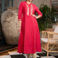 Exclusive Magenta Cotton Silk Kurta With Gota Work On Yoke & Sleeves  - Pant Optional