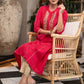 Exclusive Magenta Cotton Silk Kurta With Gota Work On Yoke & Sleeves  - Pant Optional