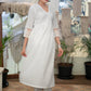 Exclusive White Cotton Kurta with Pintucks on Yoke & Beautiful Lace on Sleeves - Pant Optional