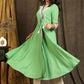Exclusive Pista Green Cross Over Style Cotton Kurta with Beautiful Full Length Embroidery and On Neck and Sleeves - Pant Optional