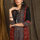 Beautiful Blue Ajrakh Staight Cut kurta with Rust Maroon Panel  - Pant Optional