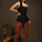Trendy maroon casual ajrakh narrow fitted trouser