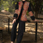 Trendy black cotton kantha patchwork jacket with mandarin collar