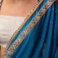 Trendy Teal Ombre Saree With Overall Sequence Highlighted With Beautiful Pearl Laces