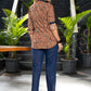 Smart Maroon Kalamkari Cotton Shirt with Navy Blue Detailing