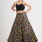 Gorgeous Black Hand Embroidered Velvet & Brocade Combination Lehnga with Jacket