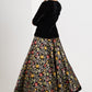 Gorgeous Black Hand Embroidered Velvet & Brocade Combination Lehnga with Jacket