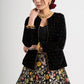 Gorgeous Black Hand Embroidered Velvet & Brocade Combination Lehnga with Jacket
