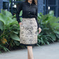 Exclusive Madhubani Skirt Black Cotton Shirt Optional