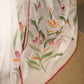 Trendy White Organza Saree With Overall floral Brush Painting Highlighted With Minimal Hand Embroidery