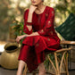 Maroon Gold Hand embroidered Cotton silk kurta - Pant Optional