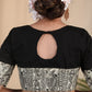 Elegant Black Cotton Slub Blouse with Madhubani Print  on Neck and Sleeves