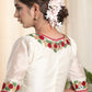 Beautifully Embroidered Off white Chanderi Blouse. Lining Given